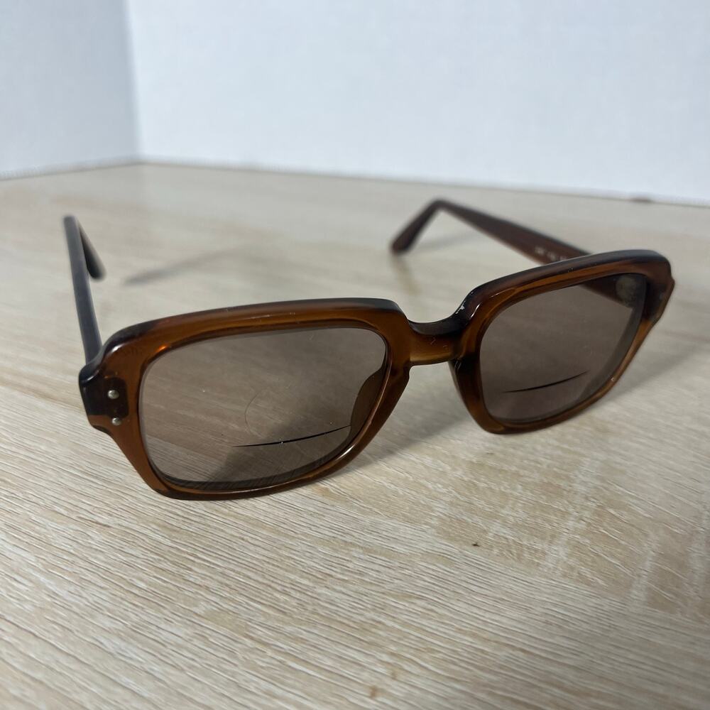 Vintage USS 4 1/2 - 5 3/4 USS 50-20 Eyeglasses Full Rim Frames ONLY Brown